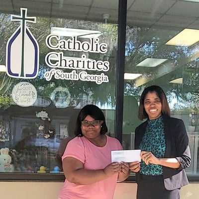 Check donation to Catholic Charities
