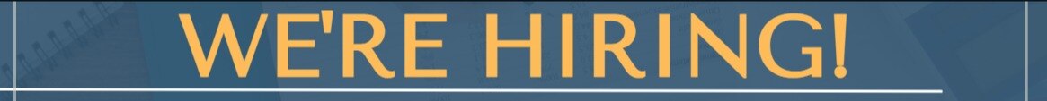 We Are Hiring Thin Header 1165 x 113